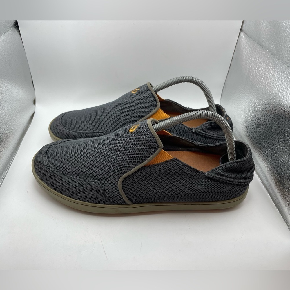 Olukai Nohea gray mesh men’s loafers size 8